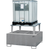 Auffangwanne 1000l L1460xB1460xH1090mm Stahlbl.m.Gitterrost silber