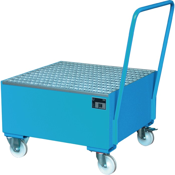 Bandeja de contención 61l L800xB500xH415mm acero con rejilla azul claro-Leer más