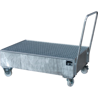 Auffangwanne 211l L1200xB800xH515mm Stahlbl.m.Gitterrost silber-Beschreibung lesen