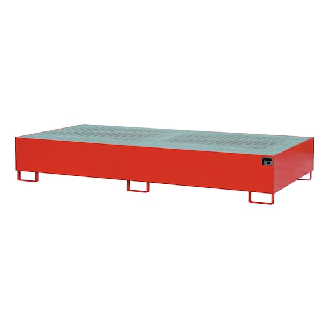 Auffangwanne 1000l L1460xB1460xH630mm Stahlbl.m.Gitterrost silber-Beschreibung lesen