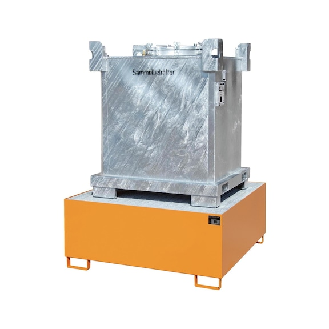 Auffangwanne 1000l L1460xB1460xH630mm Stahlbl.m.Gitterrost silber-Beschreibung lesen