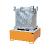 Auffangwanne 1000l L1460xB1460xH630mm Stahlbl.m.Gitterrost silber