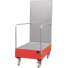 Auffangwanne 215l L1280xB800xH2015mm Stahlbl.m.Gitterrost feuerrot