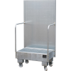 Auffangwanne 60l L570xB890xH1685mm Stahlbl.m.Giiterrost silber