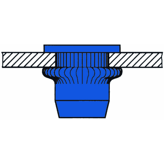 Blindnietmutter Nietschaft dxl 7x11,5mm M5 STA Stand.(Flachrundkopf),500 St. Blindnietmutter Nietschaft dxl 7x11,5mm M5 STA Stand.(Flachrundkopf),500 St.-Beschreibung lesen