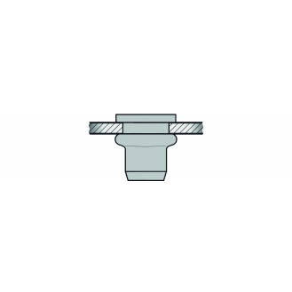 Blindnietmutter Nietschaft dxl 9x15,5mm M6 Alu Stand.(Flachrundkopf),250 St.-Beschreibung lesen