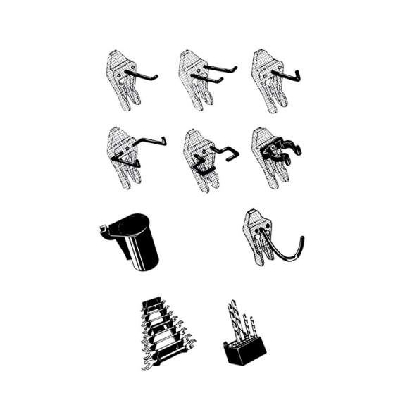 Werkzeughaken-Mixset 53tlg. f.Art.Nr.795605,795584,795698-699 Clip Mix 53-Beschreibung lesen