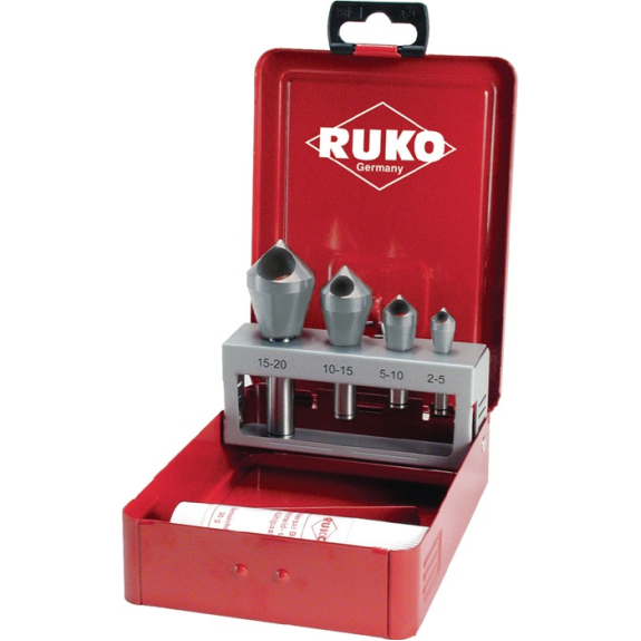 Querlochsenkersz 2-5/5-10/10-15/15-20mm HSS-Co5 5tlg.Metallkass.-Beschreibung lesen