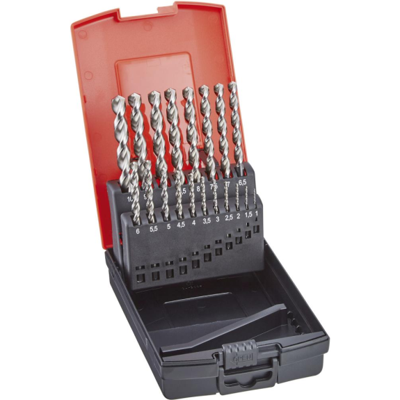 Spiralbohrer-Set DIN338 HSSE Typ TF 1,0-13,0mm um 0,5mm steigend 25-teilig FORMA Spiralbohrer-Set DIN338 HSSE Typ TF 1,0-13,0mm um 0,5mm steigend 25-teilig FORMA-Beschreibung lesen