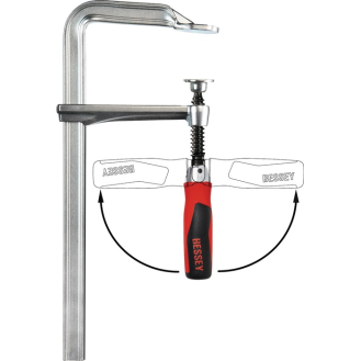 Ganzstahlschraubzwinge GZ-KG Spann-W.600mm A.120mm 2-K-Klappgriff-Beschreibung lesen