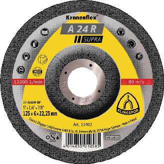 Schruppscheibe A 24 R Supra D180xS8mm gekr.STA Bohr.22,2m-Beschreibung lesen
