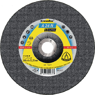 Schruppscheibe A 24N Supra D115xS6mm gekr.INOX Bohr.22,2m-Beschreibung lesen