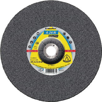 Schruppscheibe A 24N Supra D230xS6mm gekr.INOX Bohr.22,2m-Beschreibung lesen