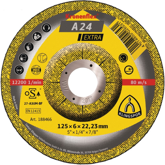 Schruppscheibe A 24 Extra D230xS6mm gekr.STA Bohr.22,2m-Leggi tutto