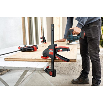 Einhandzwinge EZ Spann-W.600mm A.80mm Spreiz-W.160-750mm-Beschreibung lesen