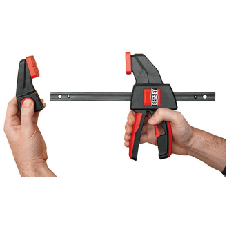 Einhandzwinge EZ Spann-W.300mm A.80mm Spreiz-W.160-450mm-Beschreibung lesen
