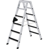 Stufenstehleiter 2x6 Stufen Alu.Gesamt-H.1380mm m.clip-step Auflage Stufenstehleiter 2x6 Stufen Alu.Gesamt-H.1380mm m.clip-step Auflage