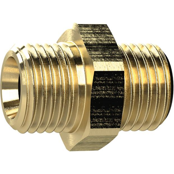 Double Tipel, Messing AG G3 / 8 "x G3 / 8", SW 19mm Riegler-Lire la description