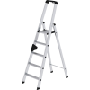 Stufenstehleiter 5 Stufen Alu.Gesamt-H.1810mm m.ergo-pad-Griffzone Stufenstehleiter 5 Stufen Alu.Gesamt-H.1810mm m.ergo-pad-Griffzone