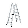 Teleskopleiter Alu.4x3 Sprossen max.Gesamtbelastung 150kg