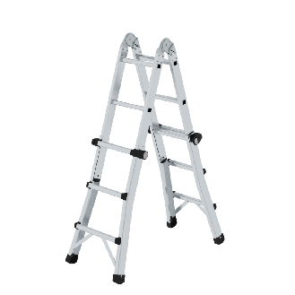 Teleskopleiter Alu.4x3 Sprossen max.Gesamtbelastung 150kg-Beschreibung lesen
