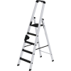 Stufenstehleiter 5 Stufen Alu.Gesamt-H.1810mm m.clip-step R13-Auflage Stufenstehleiter 5 Stufen Alu.Gesamt-H.1810mm m.clip-step R13-Auflage