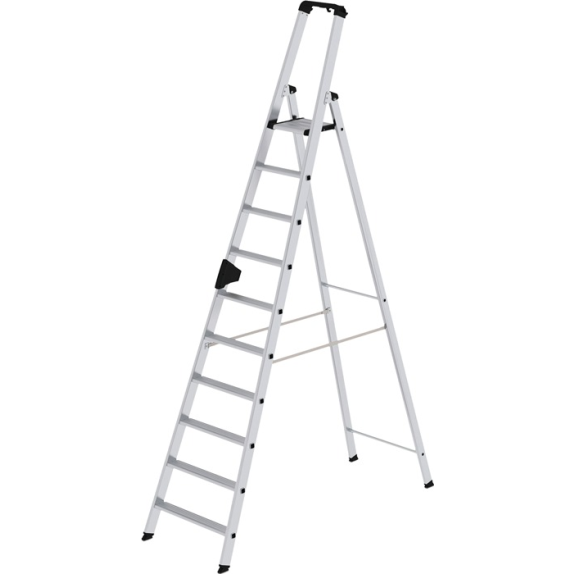 Stufenstehleiter 10 Stufen Alu.Gesamt-H.2980mm m.ergo-pad-Griffzone Stufenstehleiter 10 Stufen Alu.Gesamt-H.2980mm m.ergo-pad-Griffzone-Beschreibung lesen