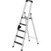 Stufenstehleiter 5 Stufen Alu.Gesamt-H.1810mm m.clip-step R13 Auflage