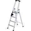 Stufenstehleiter 4 Stufen Alu.Gesamt-H.1580mm m.ergo-pad-Griffzone