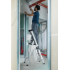 Stufenstehleiter 4 Stufen Alu.Gesamt-H.1580mm m.ergo-pad-Griffzone