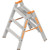 Trittleiter aus Aluminium mit 3 Plattformen H.700 mm