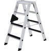 Stufenstehleiter 2x4 Stufen Alu.Gesamt-H.910mm m.clip-step Auflage Stufenstehleiter 2x4 Stufen Alu.Gesamt-H.910mm m.clip-step Auflage