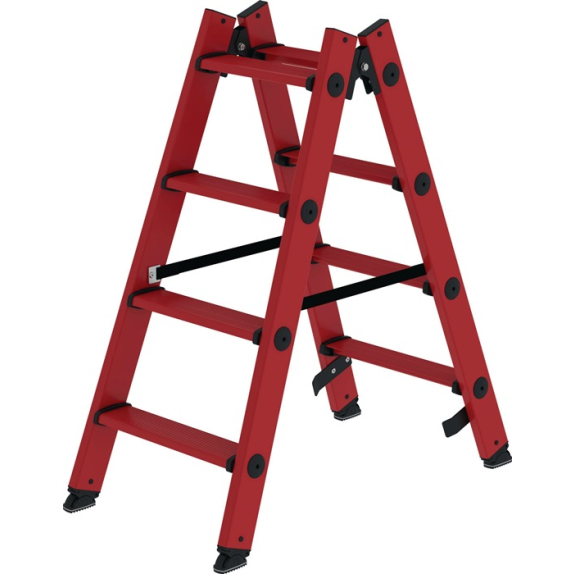 Stufenstehleiter 2x4 Stufen GFK-Beschreibung lesen