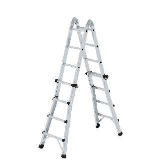 Teleskopleiter Alu.4x4 Sprossen max.Gesamtbelastung 150kg-Beschreibung lesen