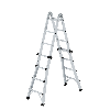 Teleskopleiter Alu.4x4 Sprossen max.Gesamtbelastung 150kg
