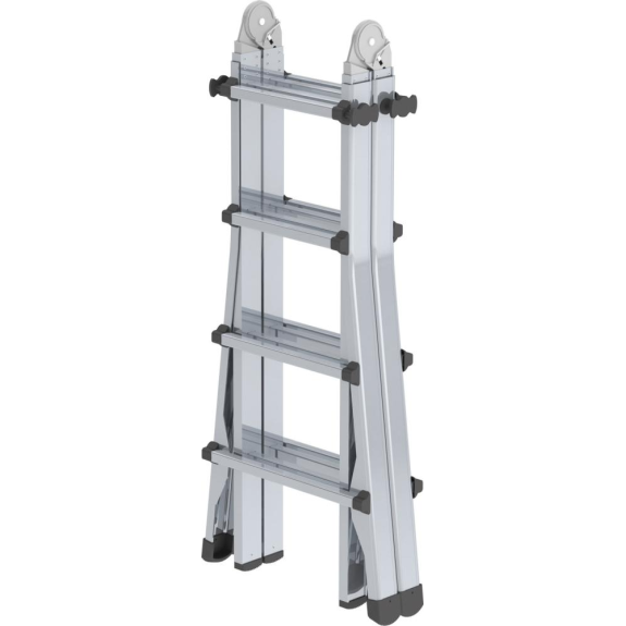 Teleskopleiter Alu.4x4 Sprossen max.Gesamtbelastung 150kg-Beschreibung lesen