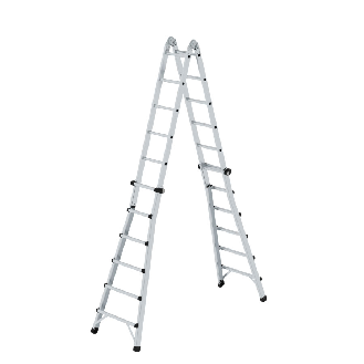Teleskopleiter Alu.4x6 Sprossen max.Gesamtbelastung 150kg-Beschreibung lesen