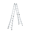 Teleskopleiter Alu.4x6 Sprossen max.Gesamtbelastung 150kg
