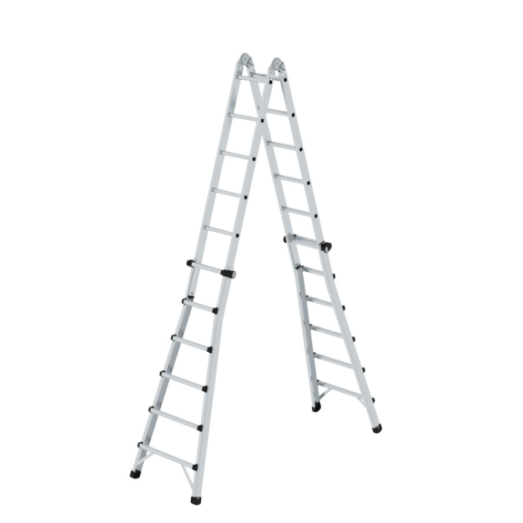 Teleskopleiter Alu.4x6 Sprossen max.Gesamtbelastung 150kg-Beschreibung lesen