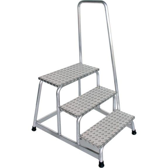 Arbeitspodest Stufen 3 m.Handlauf H.600mm Warzenblech Arbeitspodest Stufen 3 m.Handlauf H.600mm Warzenblech-Beschreibung lesen