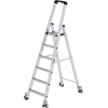Stufenstehleiter 6 Stufen Alu.Gesamt-H.2050mm m.Rl. Stufenstehleiter 6 Stufen Alu.Gesamt-H.2050mm m.Rl.