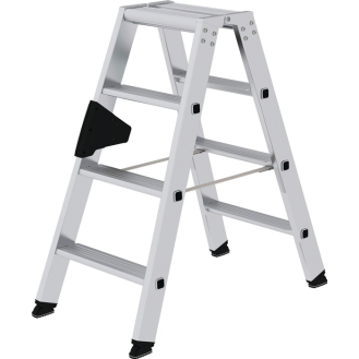 Stufenstehleiter 2x4 Stufen Alu.Gesamt-H.910mm-Beschreibung lesen