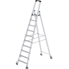 Stufenstehleiter 10 Stufen Alu.Gesamt-H.2980mm m.Rl.