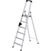 Stufenstehleiter 6 Stufen Alu.Gesamt-H.2050mm m.ergo-pad-Griffzone Stufenstehleiter 6 Stufen Alu.Gesamt-H.2050mm m.ergo-pad-Griffzone