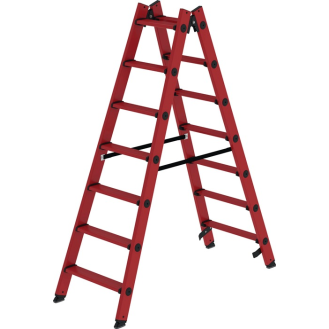 Stufenstehleiter 2x7 Stufen GFK-Beschreibung lesen
