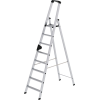 Stufenstehleiter 8 Stufen Alu.Gesamt-H.2510mm m.ergo-pad-Griffzone Stufenstehleiter 8 Stufen Alu.Gesamt-H.2510mm m.ergo-pad-Griffzone