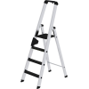 Stufenstehleiter 4 Stufen Alu.Gesamt-H.1580mm m.clip-step R13-Auflage Stufenstehleiter 4 Stufen Alu.Gesamt-H.1580mm m.clip-step R13-Auflage