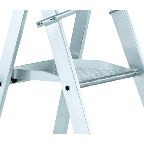 Stufenstehleiter 6 Stufen Alu.Gesamt-H.2750mm o.Rl.-Beschreibung lesen