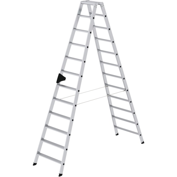 Stufenstehleiter 2x12 Stufen Alu.Gesamt-H.2790mm Stufenstehleiter 2x12 Stufen Alu.Gesamt-H.2790mm-Beschreibung lesen