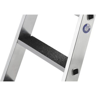 Stufenstehleiter 2x12 Stufen Alu.Gesamt-H.2790mm m.clip-step R13 Auflage-Beschreibung lesen